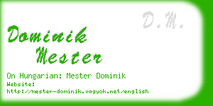 dominik mester business card